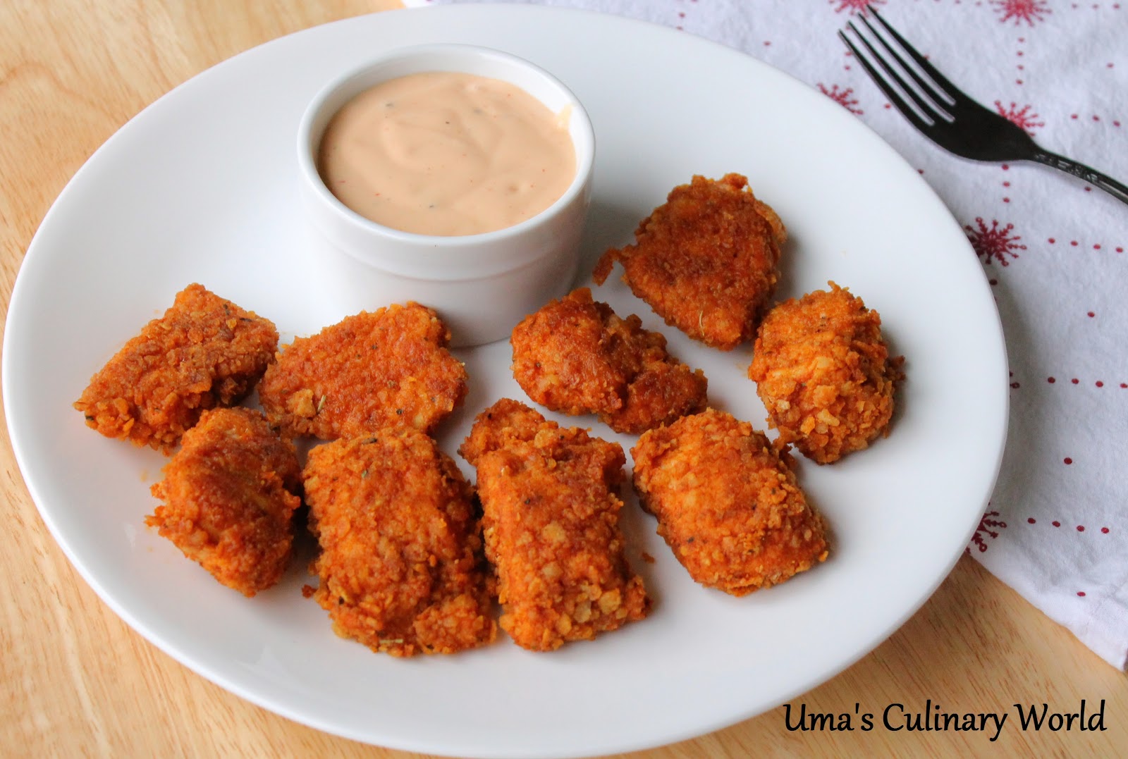 Uma's Culinary World Baked Crunchy Chicken Nuggets