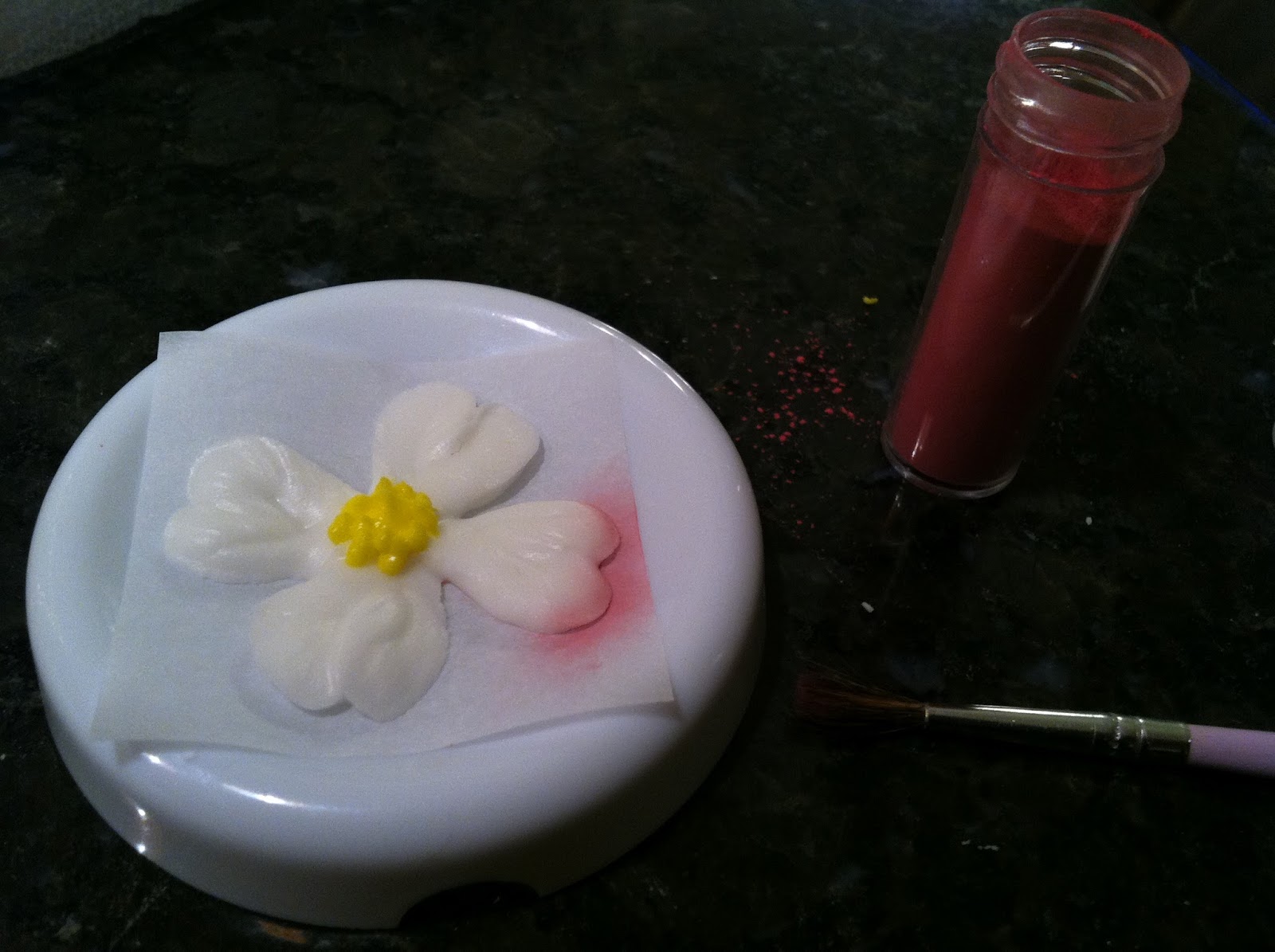 The Iced Queen Piping Dogwood Flowers in Royal Icing