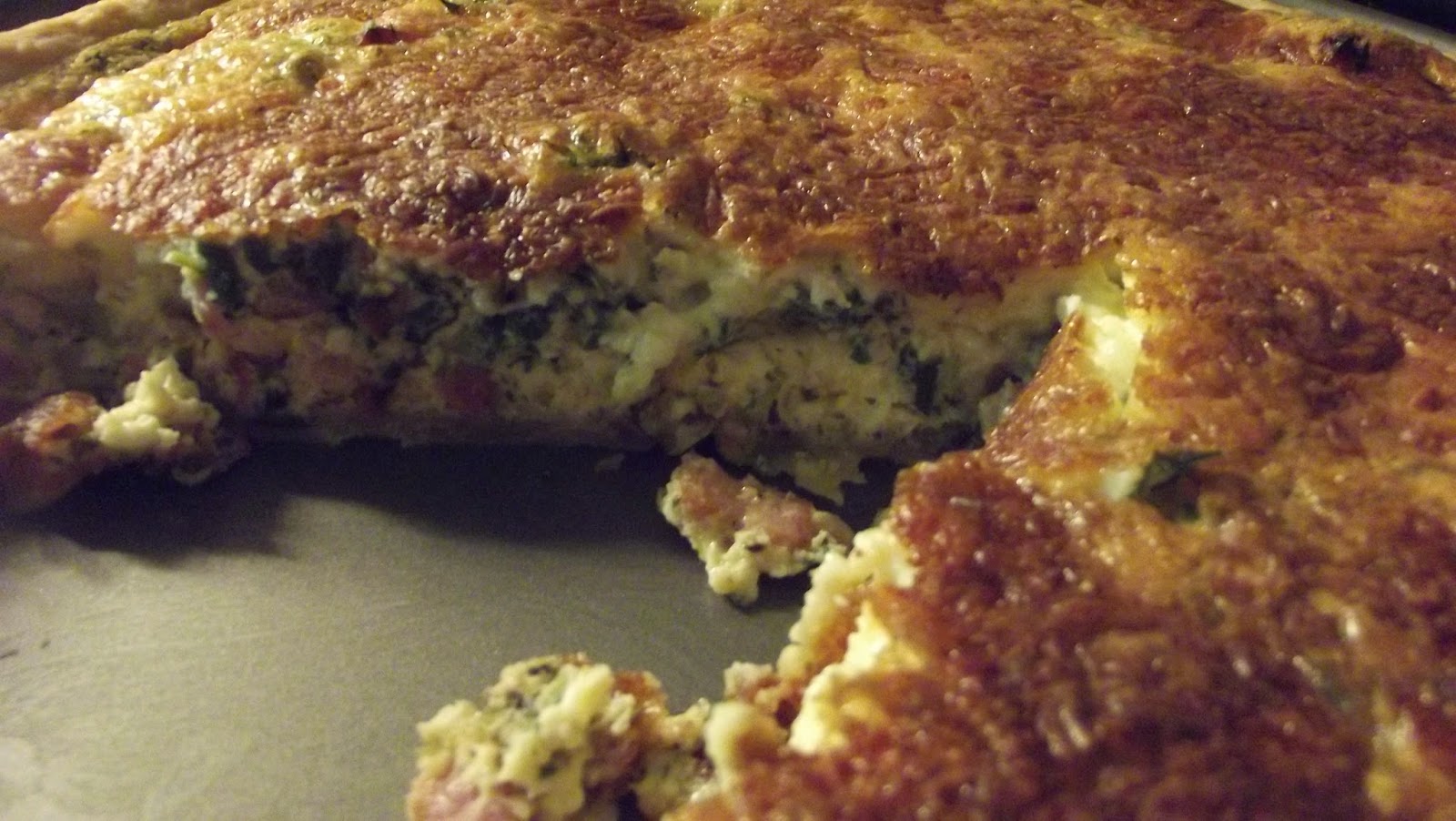 Die Mehlkäfer Eine Quiche, eine Quiche ein Zwiebelkuchen