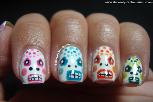 sugar skull nails