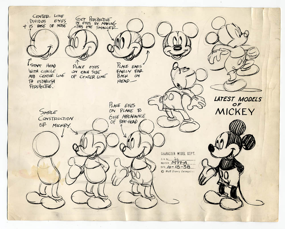 drawn mickey mouse
