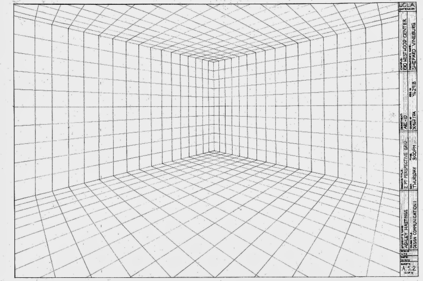 story notes two point perspective graph paper