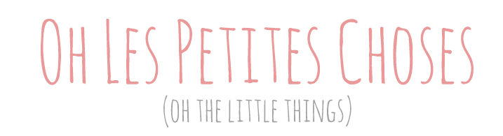 oh les petites choses | oh the little things