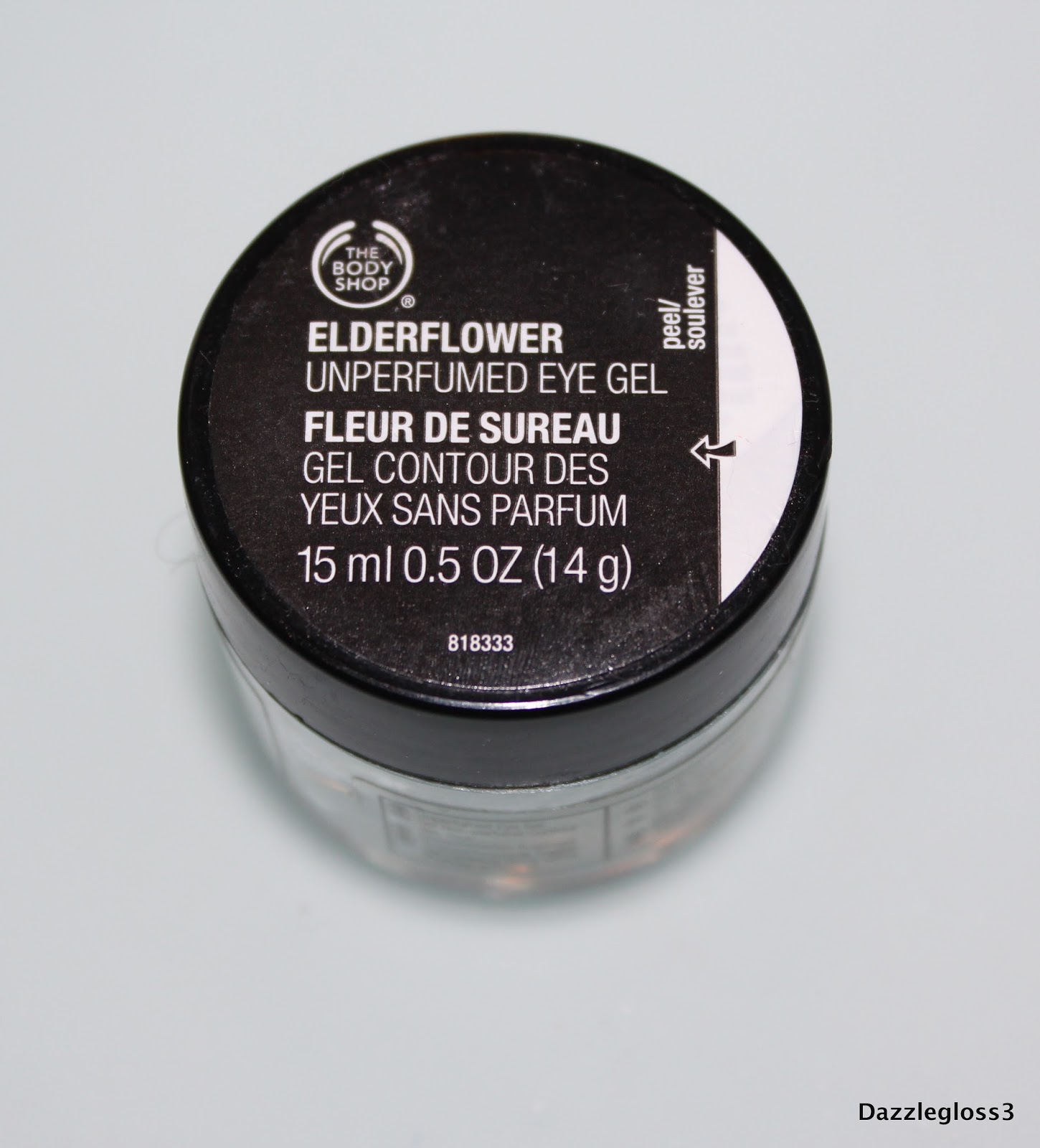 Dazzlegloss3 The Body Shop Elderflower Eye Gel