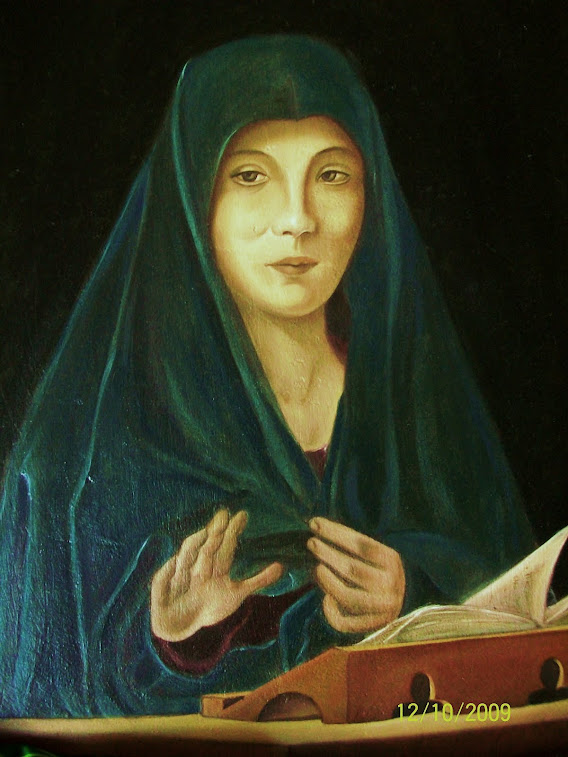 Antonello da Messina -  riproduzione de L'Annunciata con tecniche antiche