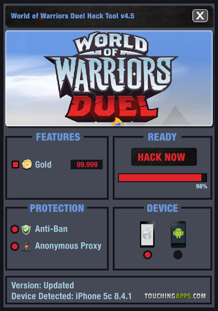 World of Guerriers astuce Duel, Duel Triche monde de guerriers, guerriers World of outil de piratage Duel, Duel mondiale de la piraterie Guerriers