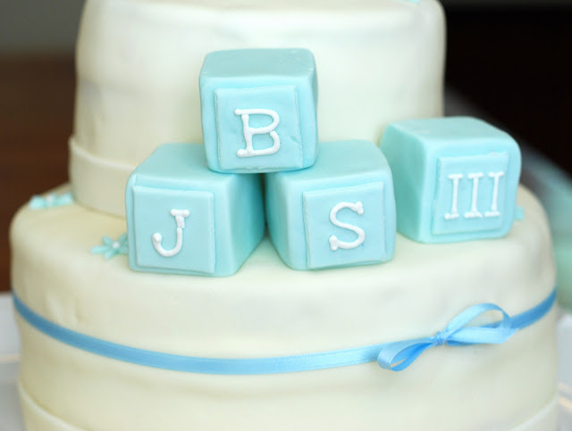 Marzipan: Christening Cake with Sleeping Lamb and Baby Blocks