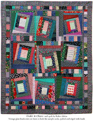 Robin Atkins, beaded quilt, Order & Chaos