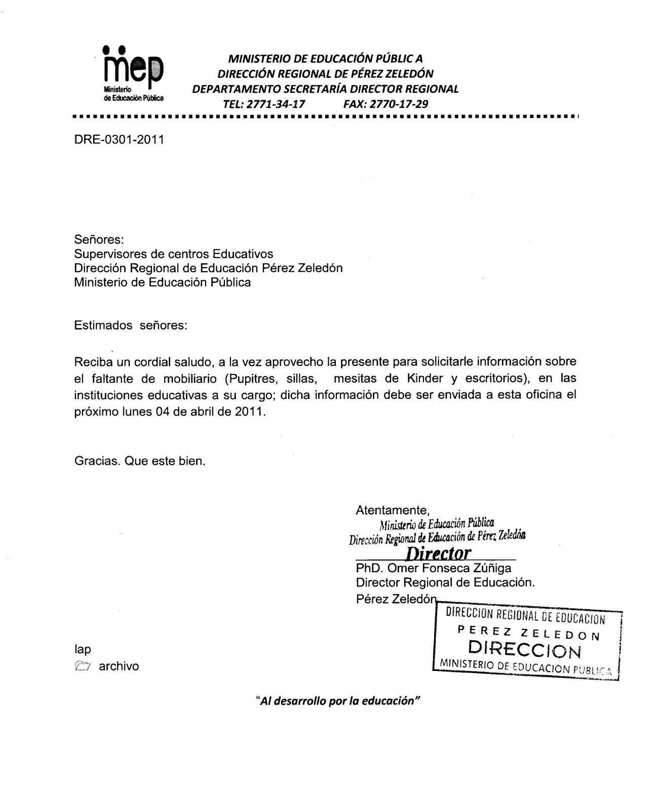 Solicitud De Mobiliario Escolar