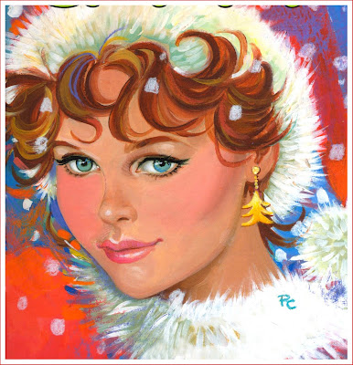 Navidad retro chica vintage