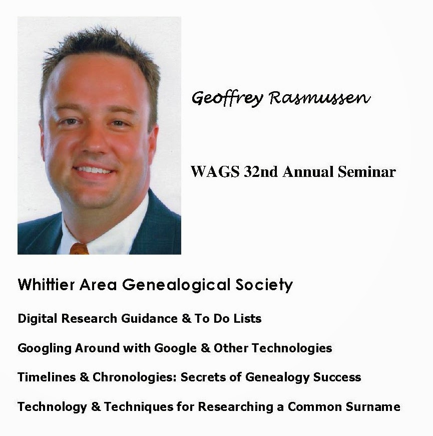 Whittier Area Genealogical Society Annual Seminar Blog