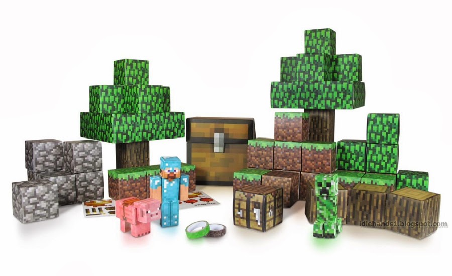 Minecraft Papercraft Overworld Animal Mobs from Jazwares 