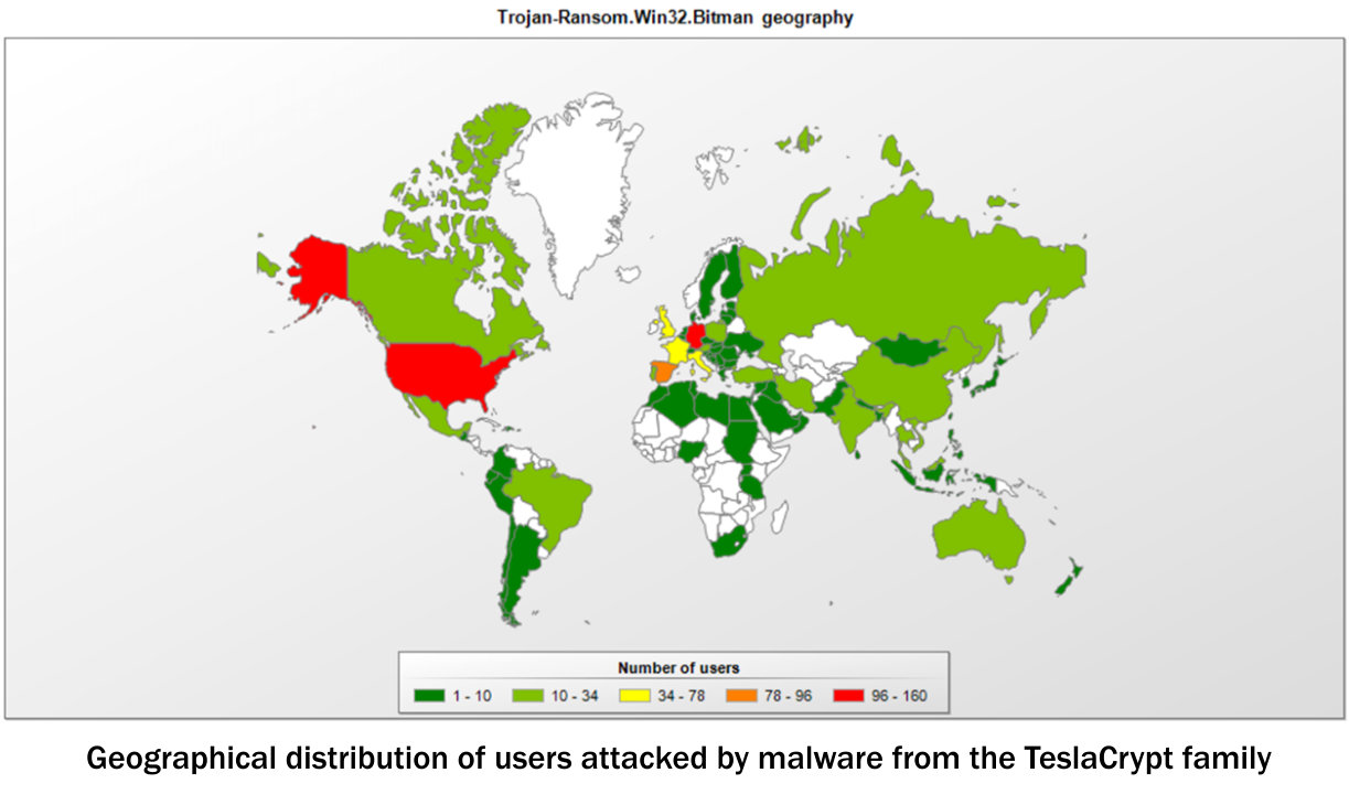 TeslaCrypt Map TeslaCrypt Map
