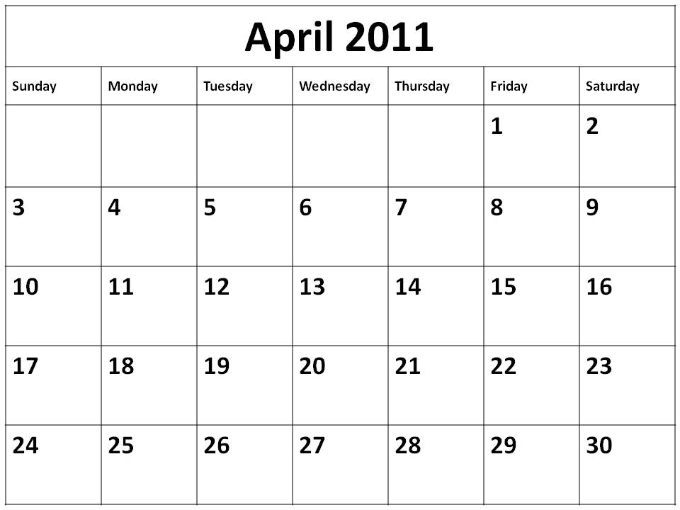 2011 calendar printable april. april 2011 calendar printable.