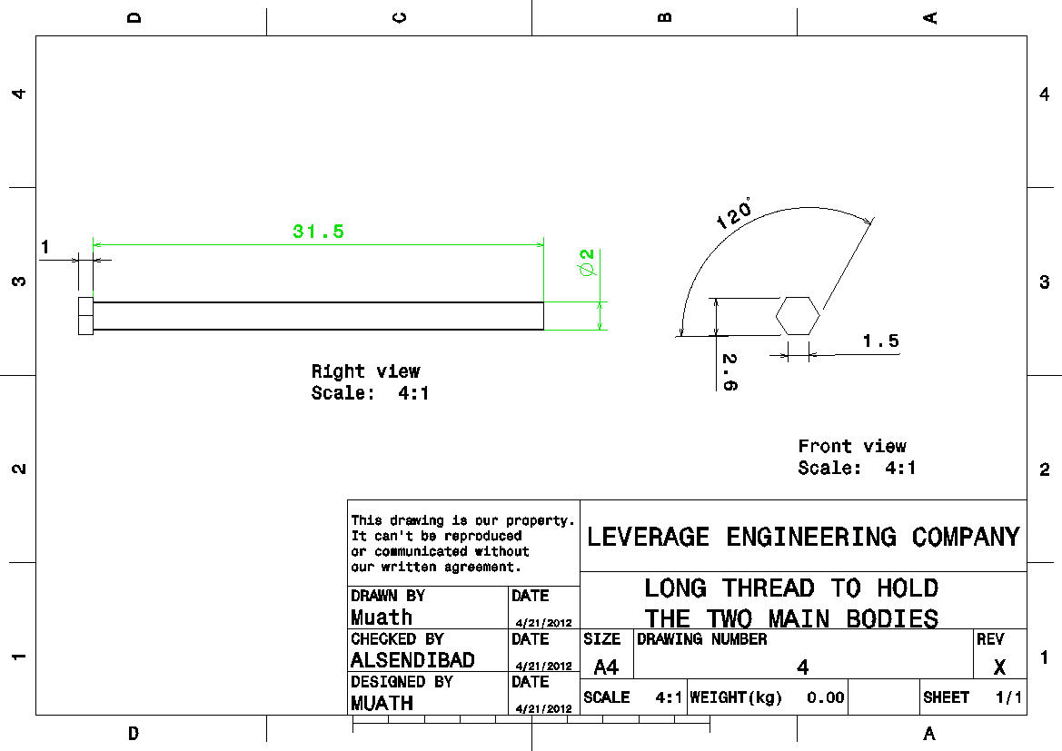 LEVERAGE ENGINEERING COMPANY Product Drawings