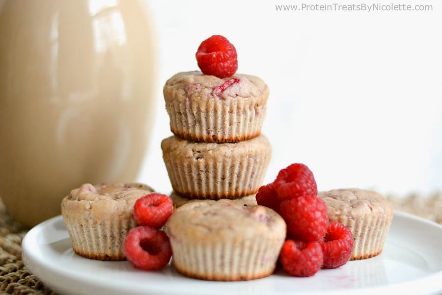 Protein Treats By Nicolette Vanilla Raspberry Protein Muffins