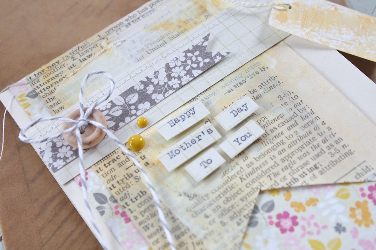 Mish Mash Art techniques on cards....Gesso and modeling paste