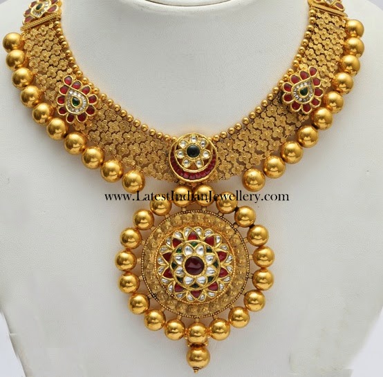 Elegant Kundan Bridal Gold Necklace