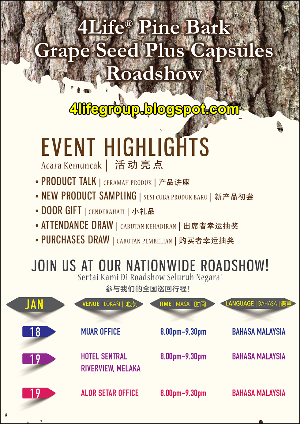 4Life® Pine Bark Grape Seed Plus Capsules (PBGS+) Roadshow (1) foto 4Life® Pine Bark Grape Seed Plus Capsules (PBGS+) Roadshow (1)
