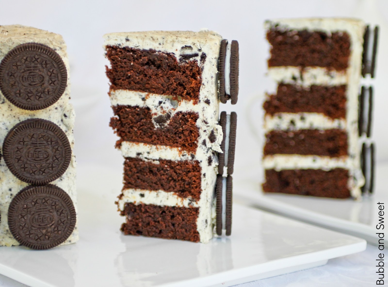 Bubble and Sweet Cookies and Cream Elegant Stacked Oreo Cake