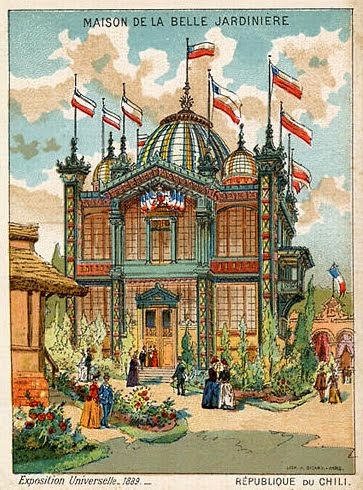 1889, Gráfica Pabellón de Chile, Exposición Universal, Paris-Francia
