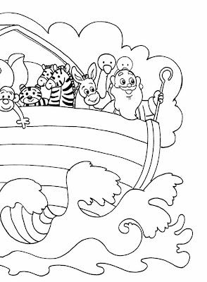 Historia del Arca de Noé colorear