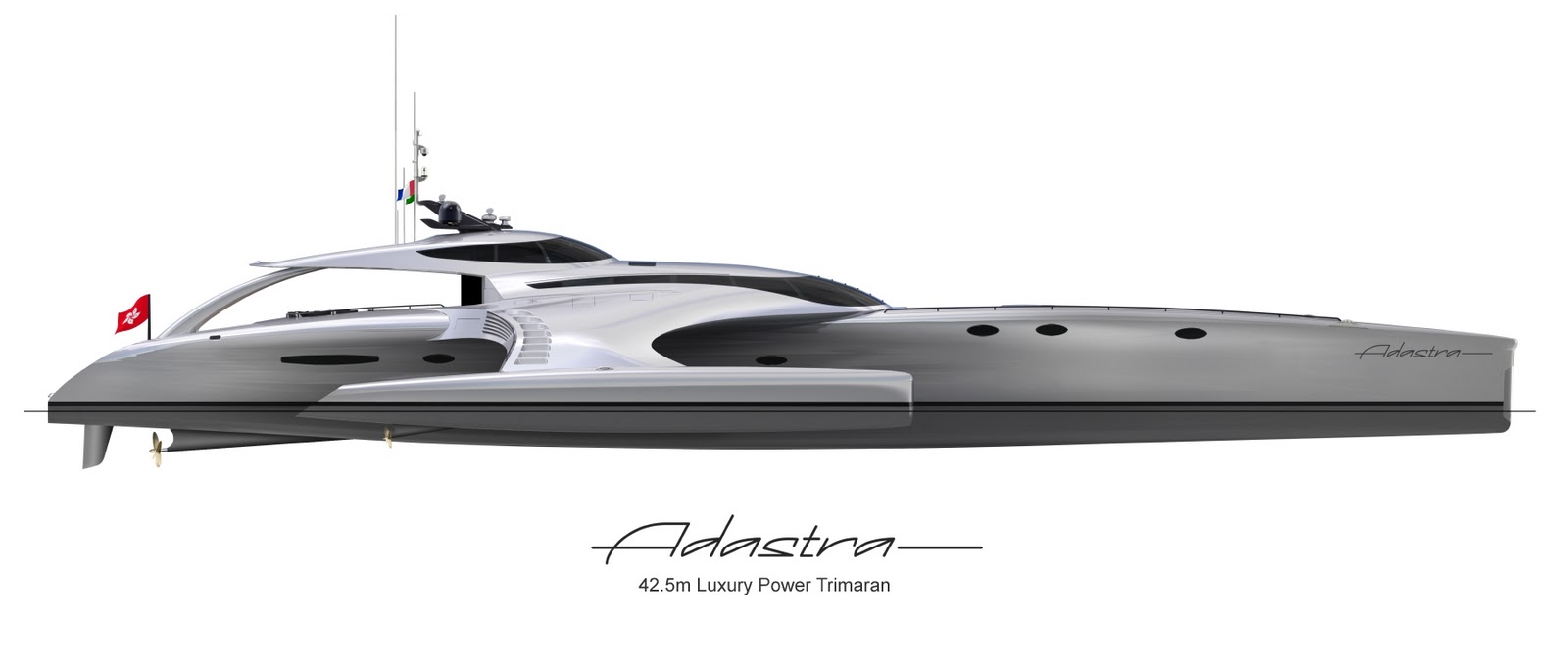 ADASTRA TRIMARAN SUPERYACHT by John Shuttleworth Yacht Designs Divine