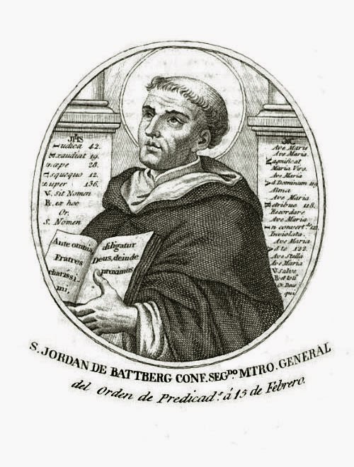 Santoral Dominicano Beato Jordán de Sajonia, 13 de Febrero
