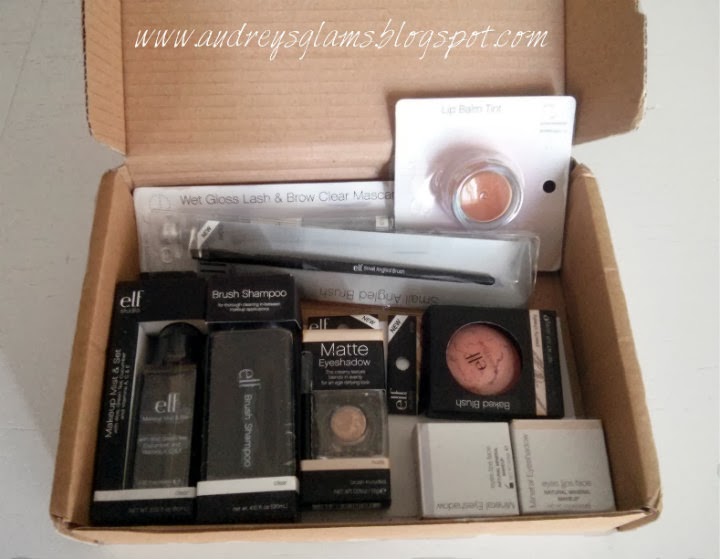 e.l.f. haul swatches review package delivery