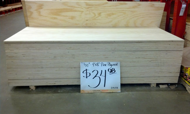 wood sheet home depot