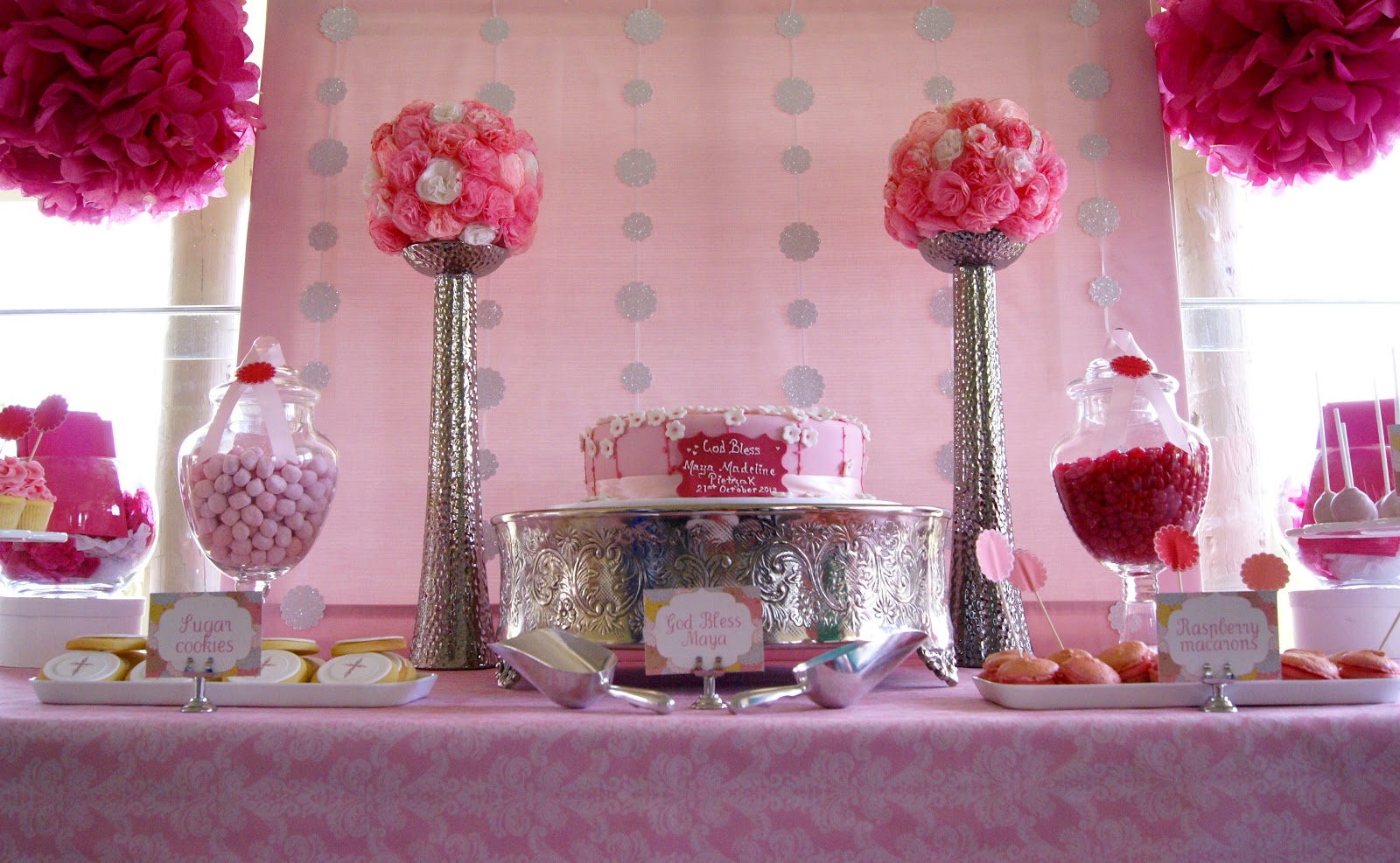 Pin Christening Table Decorations Place Card Holders For ...