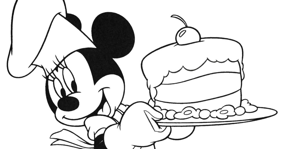 Mickey Mouse and Minnie Mouse Cooking Coloring Pages