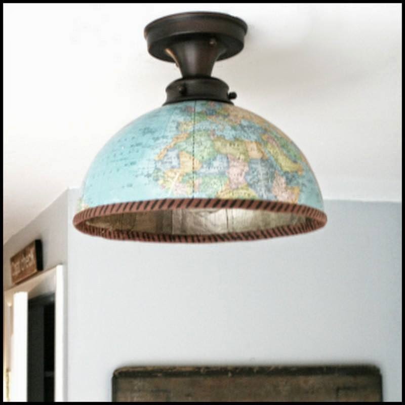 Dollar Store Crafter Turn A Globe Into A Light Fixture