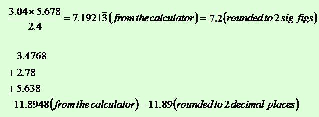 sig fig rules
