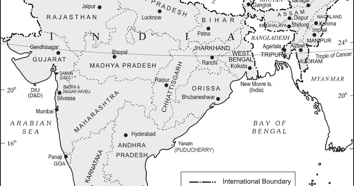 UPSC general studies and current affairs 2015 Administrative map of India