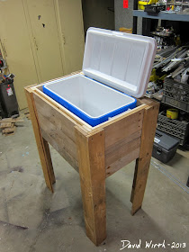 plans to build make a wood cooler stand, rustic, free, 