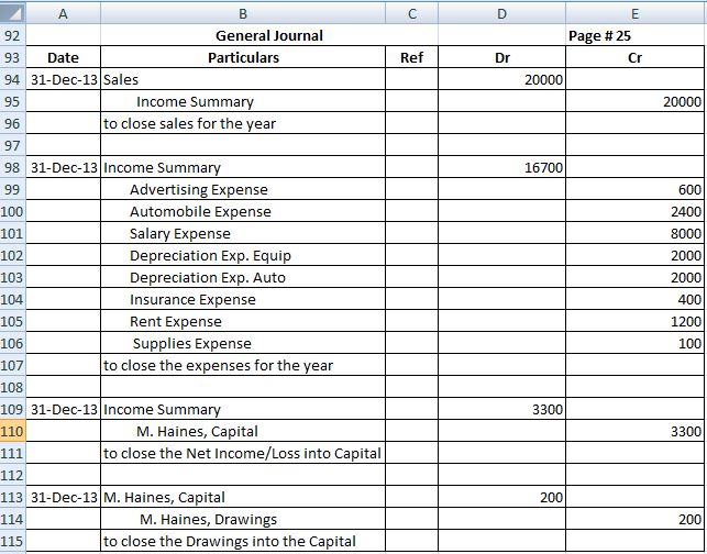 journal entry excel templates