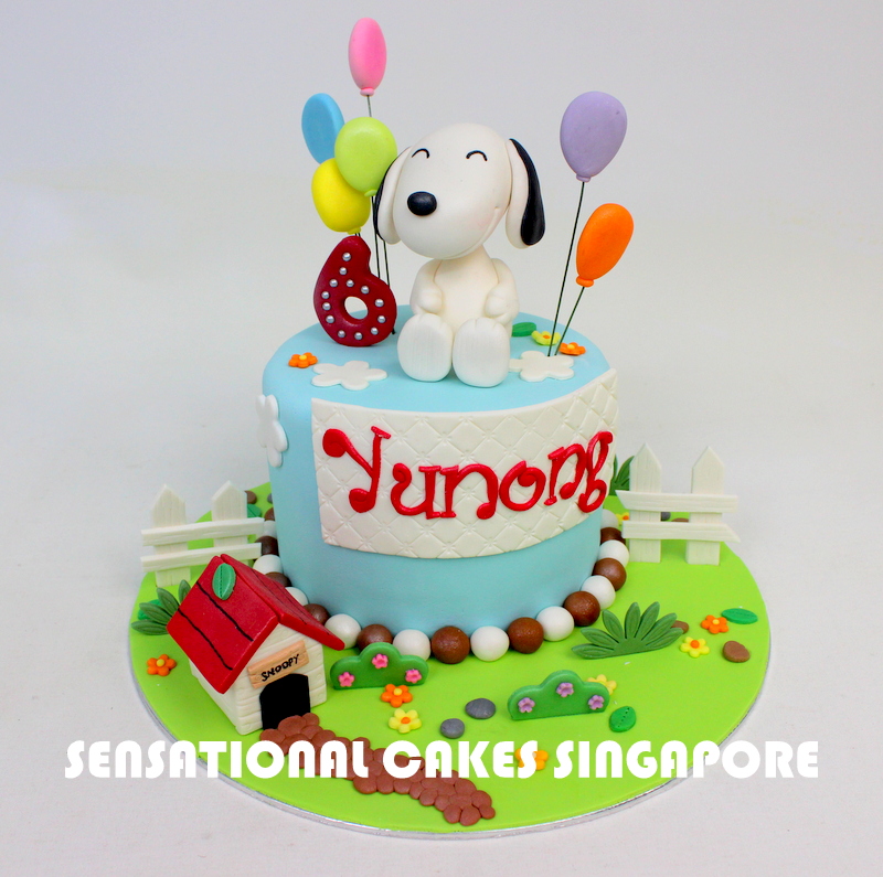 The Sensational Cakes Cute Snoopy Theme Birthday Cake Singapore