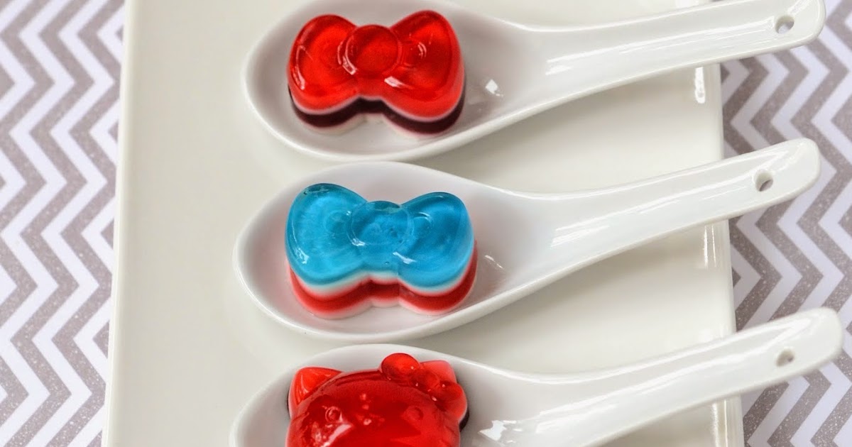 i heart baking! hello kitty layer jello