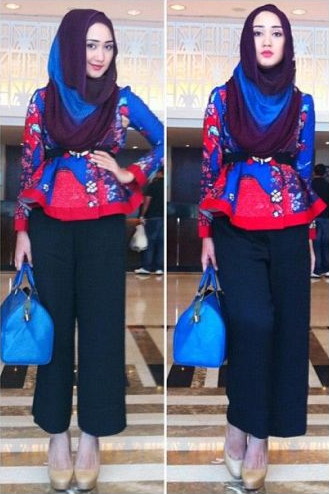 Model baju muslim batik casual