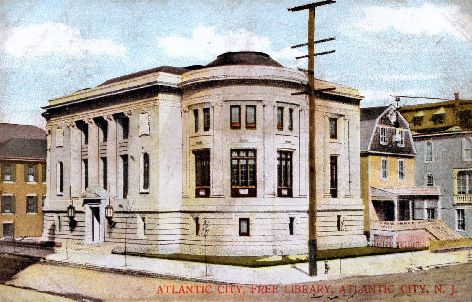 Library Postcards Library, Atlantic City, New Jersey
