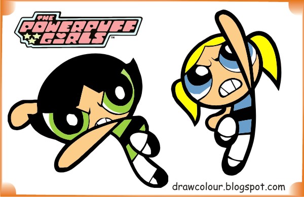 The Powerpuff Girls Bubbles and Buttercup Coloring Pages the_powerpuff_girls-bubbles_and_buttercup-coloring-pages