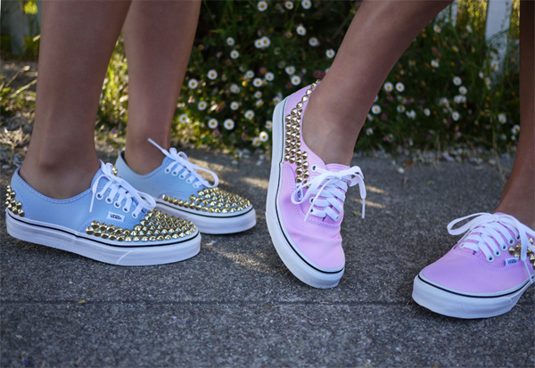 Vans, DIY, faça você mesmo, spikes, taxinhas, apliques, tênis, customização