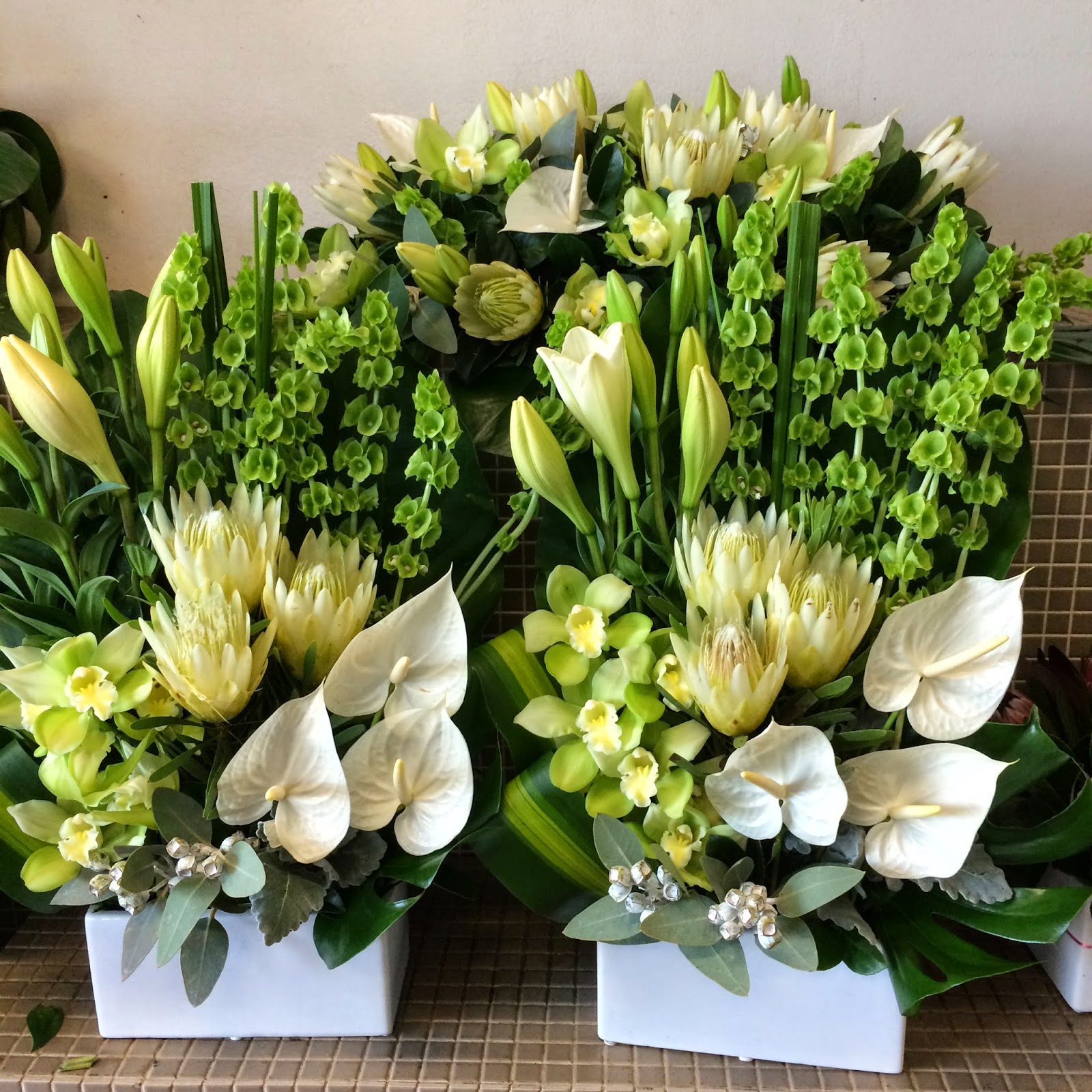Urban Flower Lime and White Flowers for Church Event in Baulkham Hills