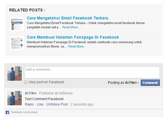 Contoh komentar facebook diblog Contoh komentar facebook diblog