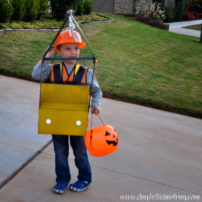 made Happy Hallween + Construction Equipment Costume Tutorial {DIY}