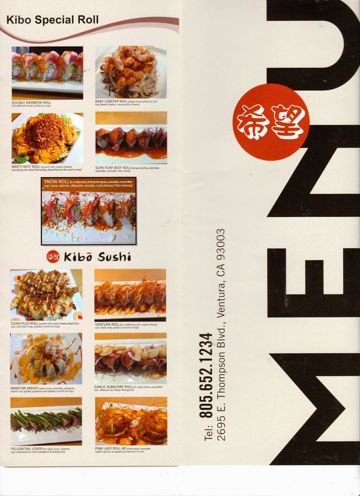 Vc Menu Kibo Sushi Ventura