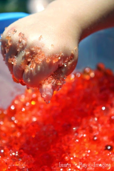 Water beads goo - a new sensory play idea with water beads