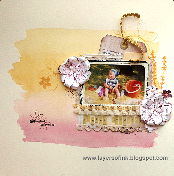 Memories Details Watercolour Layout - Layers of ink
