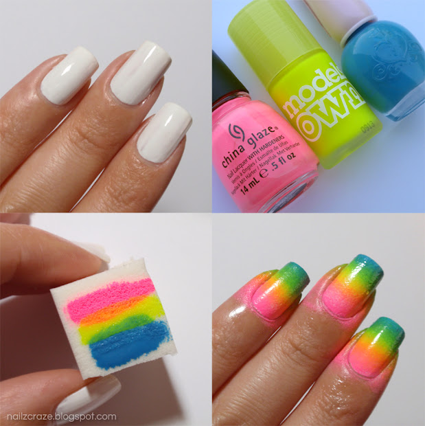 neon rainbow gradient and swirly